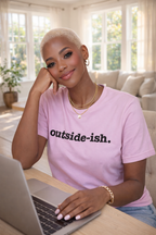 Outside-Ish Unisex T-Shirt - Black Writing