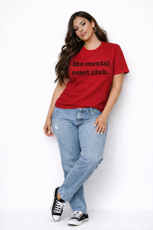 The Mental Reset Club Unisex T-Shirt - Black Writing