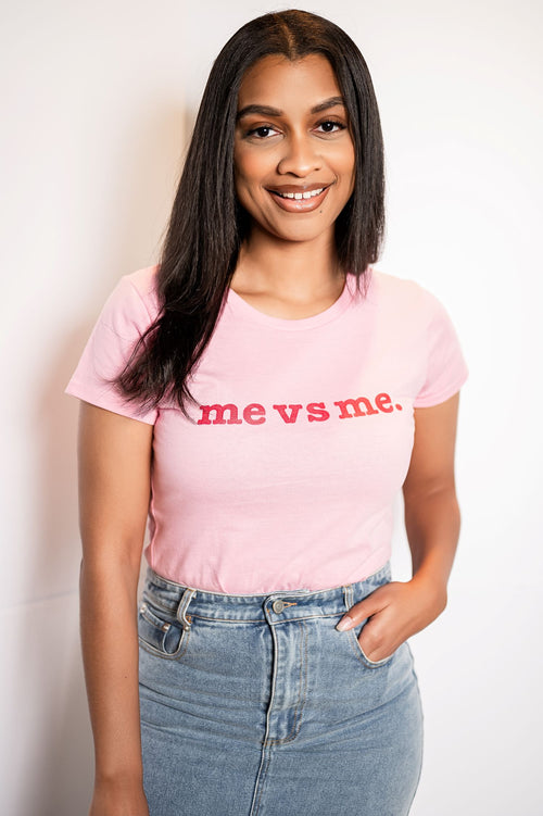 Me vs Me Unisex T-Shirt - Red Writing