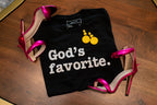God's Favorite Unisex T-Shirt - White Writing