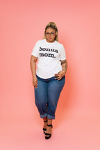 Bonus Mom Unisex T - Black Writing