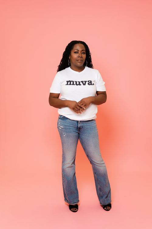 Muva Unisex T-Shirt - Black Writing