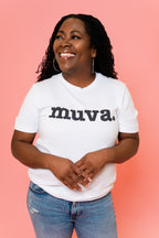 Muva Unisex T-Shirt - Black Writing