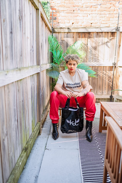 Ancestor Approved Unisex T-Shirt - Black Writing