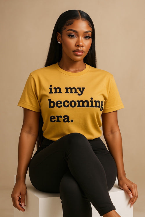 In My Becoming Unisex T-Shirt - Black Writing