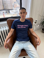 Stronger Than The Storm Unisex T-Shirt - Pink Writing
