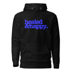 Health & Happy Unisex Hoodie - Blue Writing