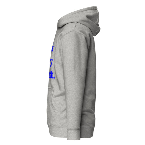 Black Every Month Unisex Hoodie - Blue Writing