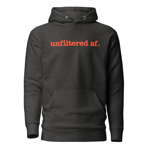 Unfiltered Unisex Hoodie - Red Writing