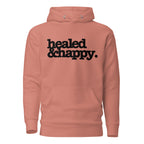Health & Happy Unisex Hoodie - Black Writing