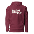 Healed & Happy Unisex Hoodie - White Writing