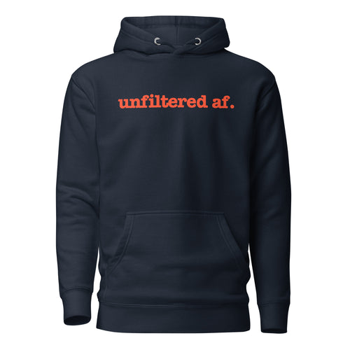 Unfiltered Unisex Hoodie - Red Writing