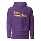 I Am Worthy Unisex Hoodie - Yellow Writing