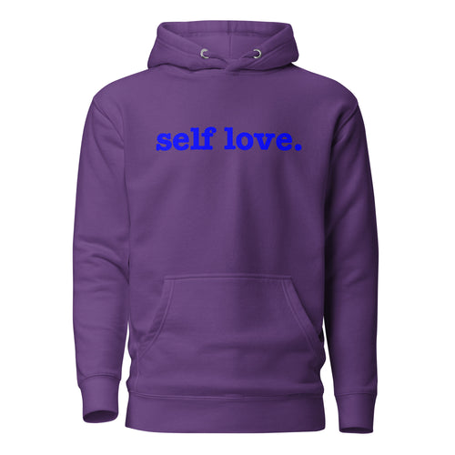 Self Love Unisex Hoodie - Blue Writing