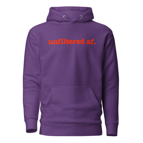 Unfiltered Unisex Hoodie - Red Writing