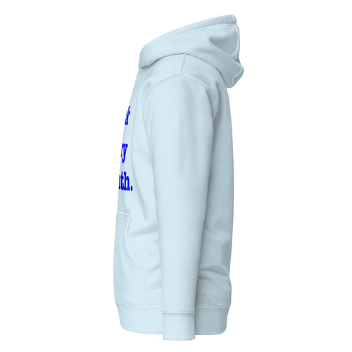 Black Every Month Unisex Hoodie - Blue Writing