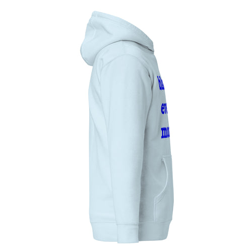 Black Every Month Unisex Hoodie - Blue Writing