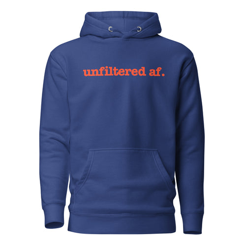 Unfiltered Unisex Hoodie - Red Writing