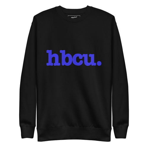 HBCU Unisex Premium Sweatshirt - Blue Writing
