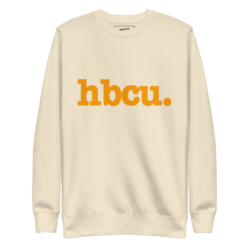 HBCU Unisex Premium Sweatshirt - Orange Writing