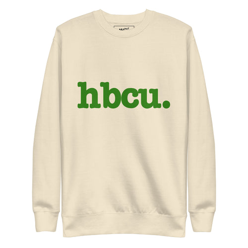 HBCU Unisex Premium Sweatshirt - Green Writing