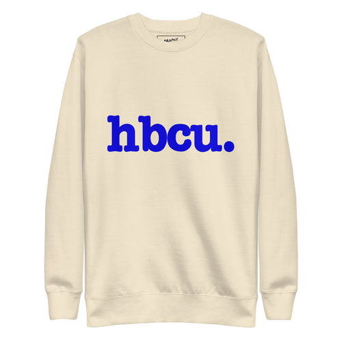 HBCU Unisex Premium Sweatshirt - Blue Writing