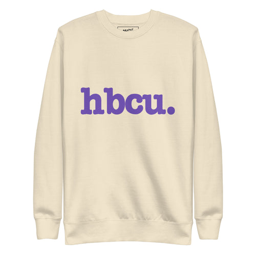 HBCU Unisex Premium Sweatshirt - Purple Writing
