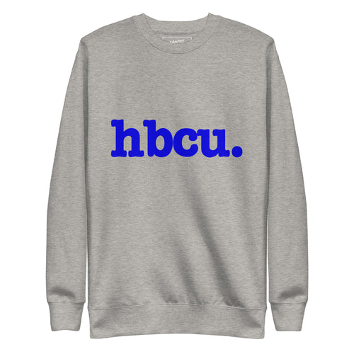 HBCU Unisex Premium Sweatshirt - Blue Writing