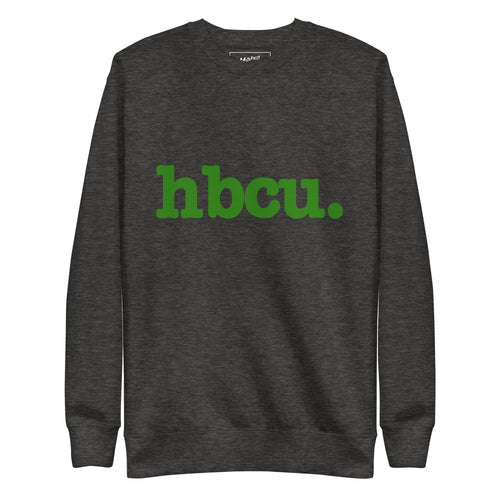 HBCU Unisex Premium Sweatshirt - Green Writing