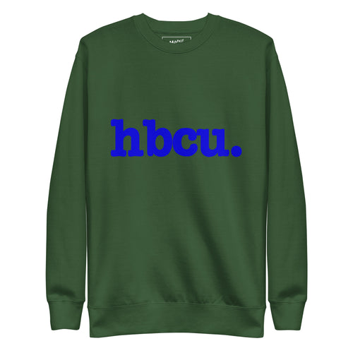 HBCU Unisex Premium Sweatshirt - Blue Writing