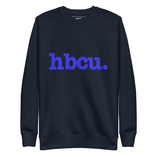 HBCU Unisex Premium Sweatshirt - Blue Writing