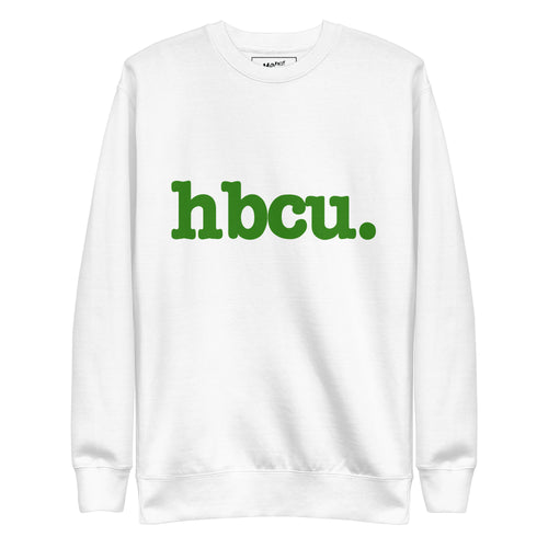 HBCU Unisex Premium Sweatshirt - Green Writing
