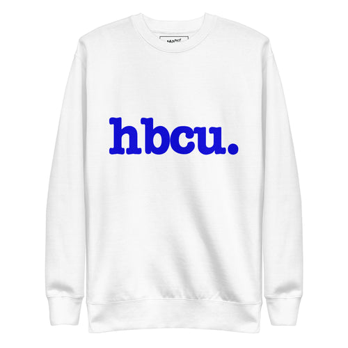 HBCU Unisex Premium Sweatshirt - Blue Writing