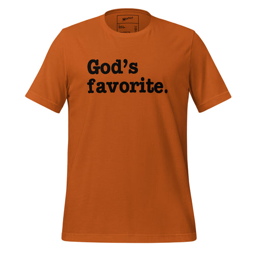 God's Favorite Unisex T-Shirt - Black Writing