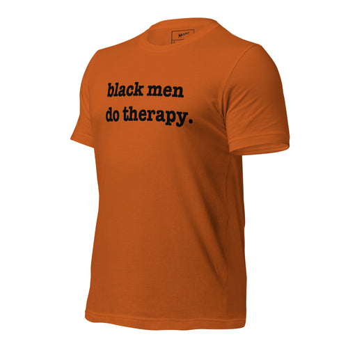 Black Men Do Therapy T-Shirt - Black Writing