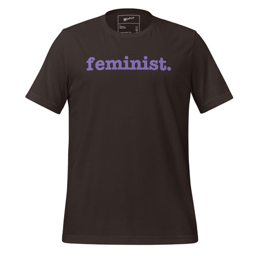Feminist Unisex T-Shirt - Purple Writing