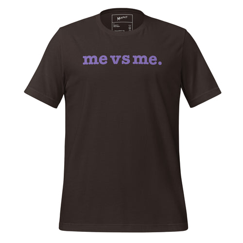 Me vs Me Unisex T-Shirt - Purple Writing