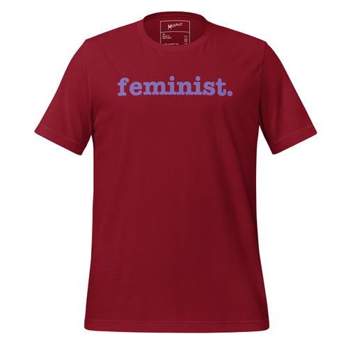 Feminist Unisex T-Shirt - Purple Writing