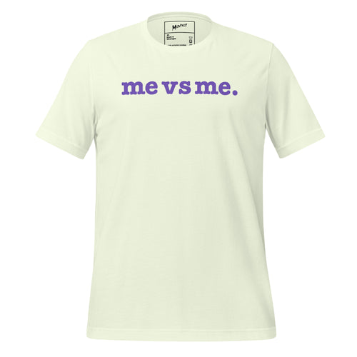 Me vs Me Unisex T-Shirt - Purple Writing