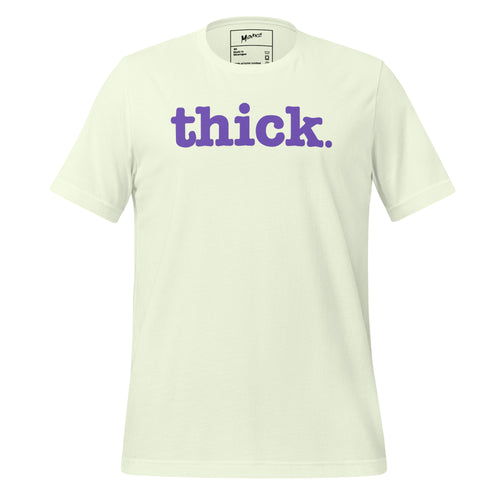 Thick Unisex T-Shirt - Purple Writing
