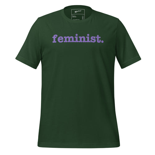 Feminist Unisex T-Shirt - Purple Writing