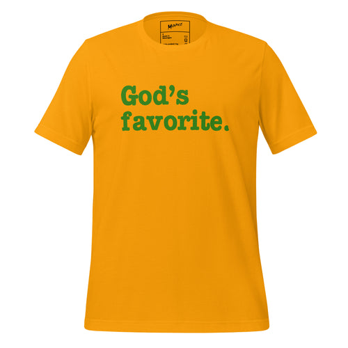 God's Favorite Unisex T-Shirt - Green Writing