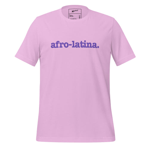 Afro-Latina Unisex T-Shirt - Purple Writing