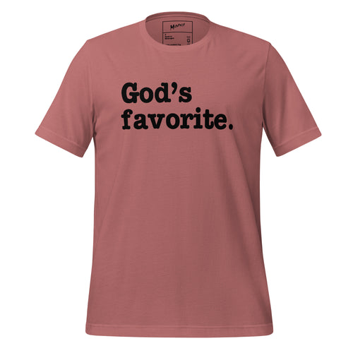 God's Favorite Unisex T-Shirt - Black Writing