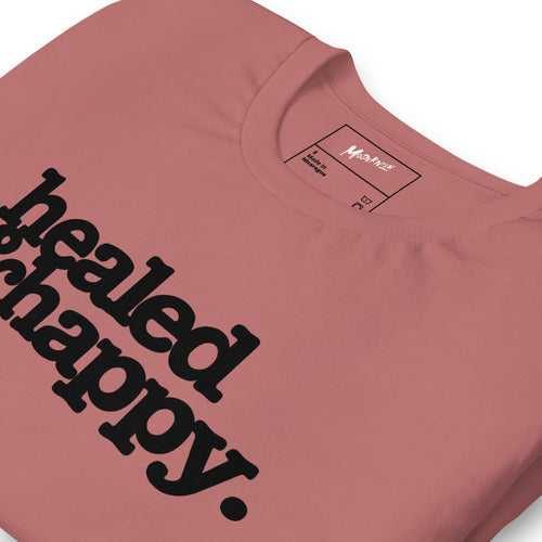 Healed & Healed Unisex T-Shirt - Black Writing