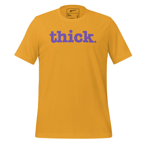 Thick Unisex T-Shirt - Purple Writing
