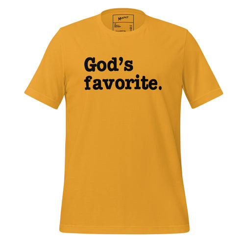 God's Favorite Unisex T-Shirt - Black Writing