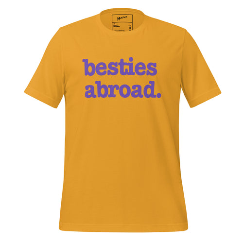 Besties Abroad Unisex T-Shirt -Purple Writing