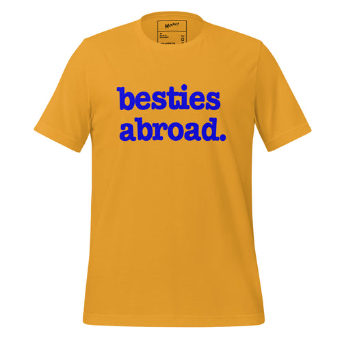 Besties Abroad Unisex T-Shirt - Blue Writing