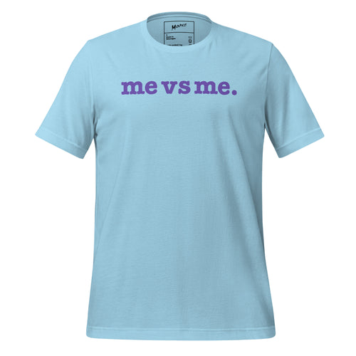 Me vs Me Unisex T-Shirt - Purple Writing